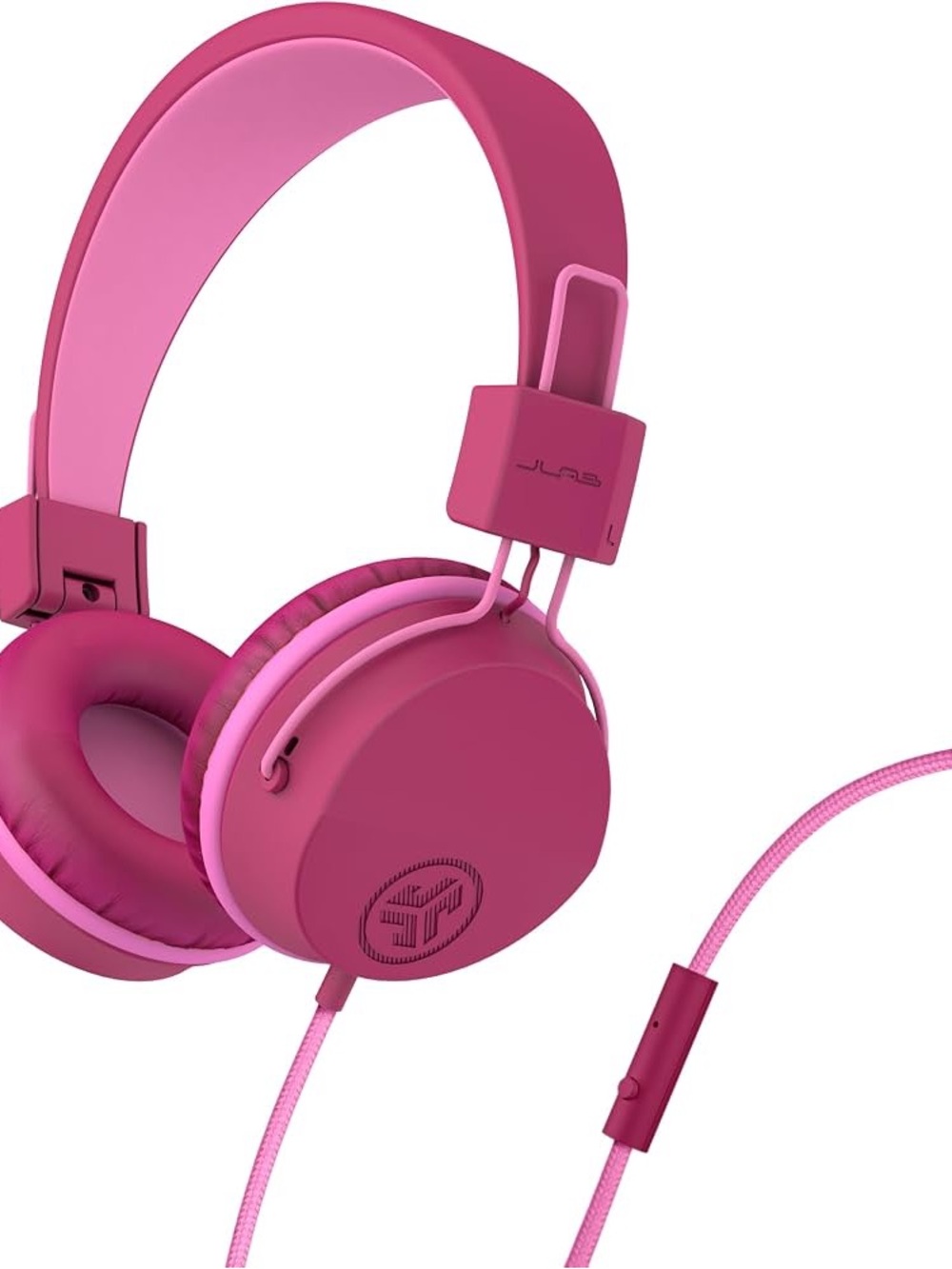 Pink On-Ear Headphones — Lightweight Stereo Listening